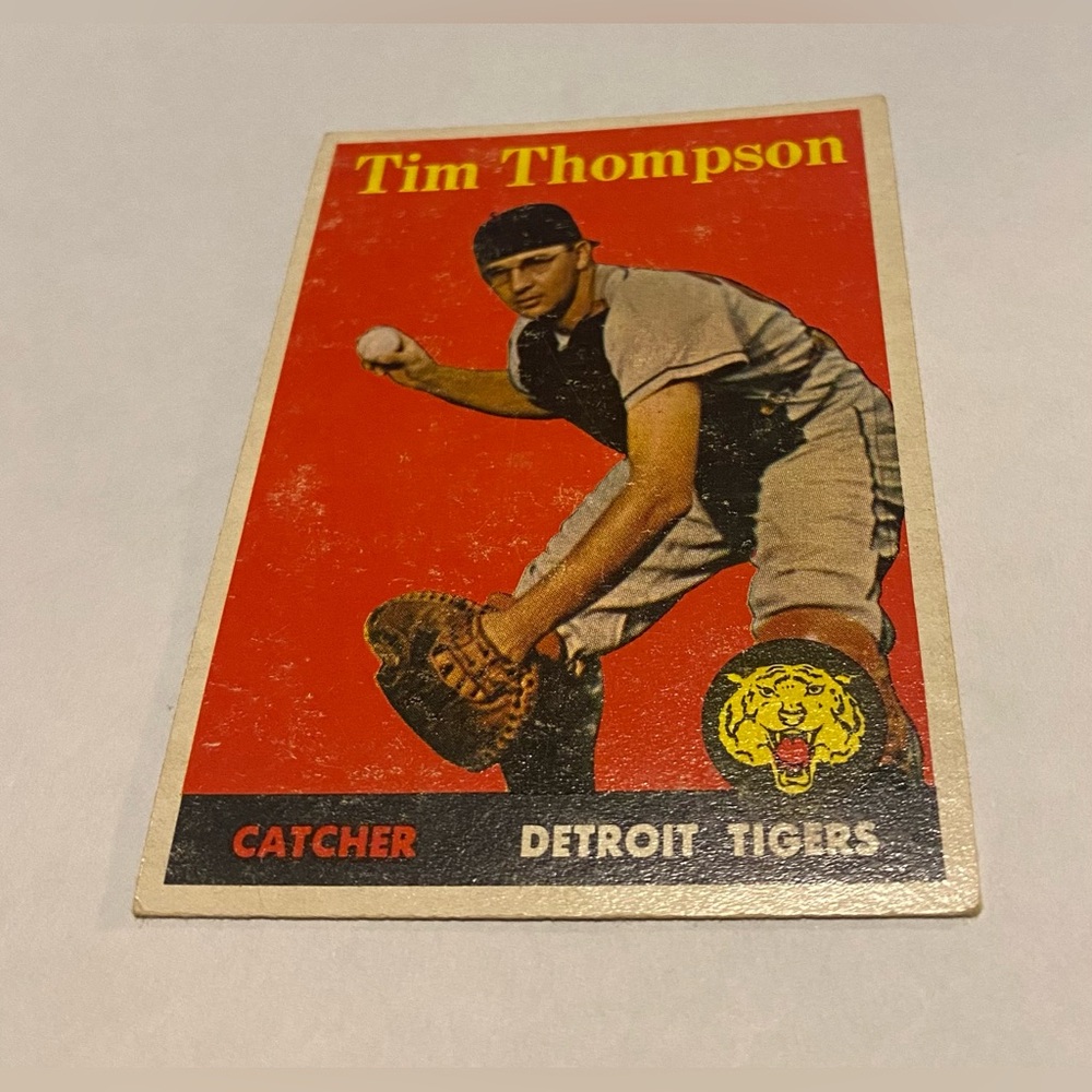 Tim Thompson 1958 Topps Baseball Card #57 (Yellow Name) Vintage Collectible - Picture 3 of 3